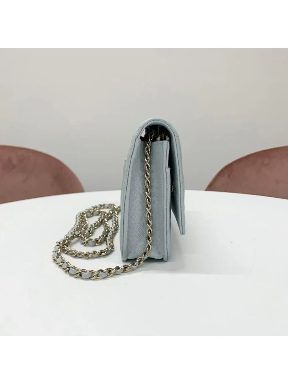 Chanel CC Logo Quilted Chain Wallet Shoulder